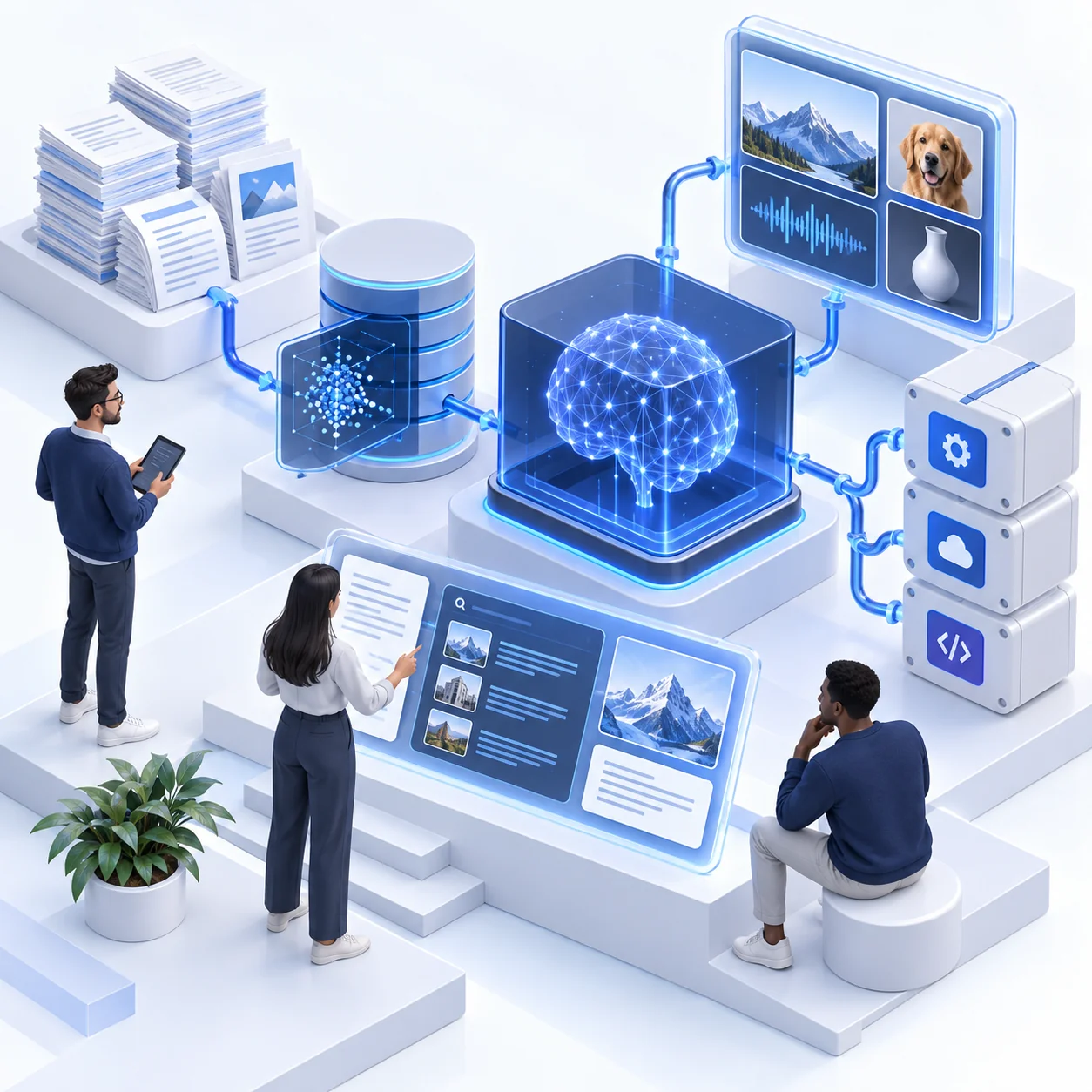 Equipo estudia modelos generativos, recuperación de información y componentes de despliegue