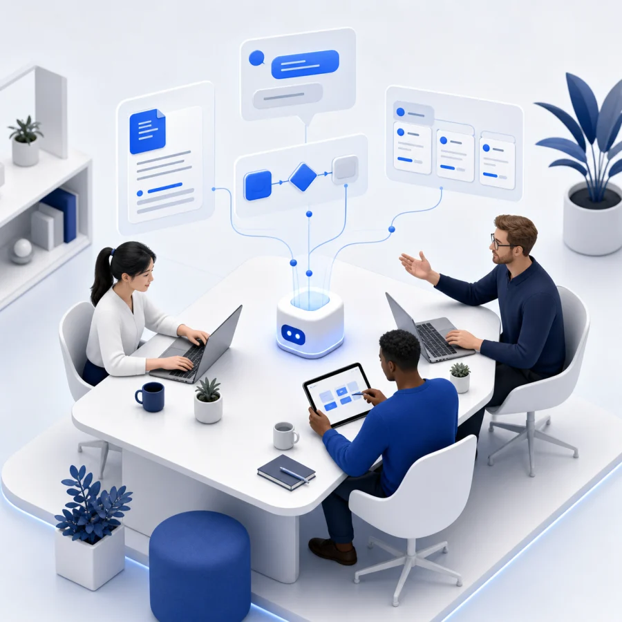 Profesionales utilizando IA generativa en tareas y flujos de trabajo