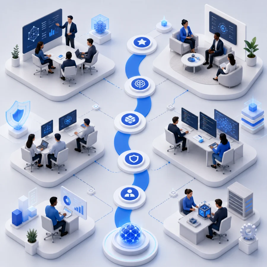 Programa de formación en inteligencia artificial que conecta distintas áreas de una organización