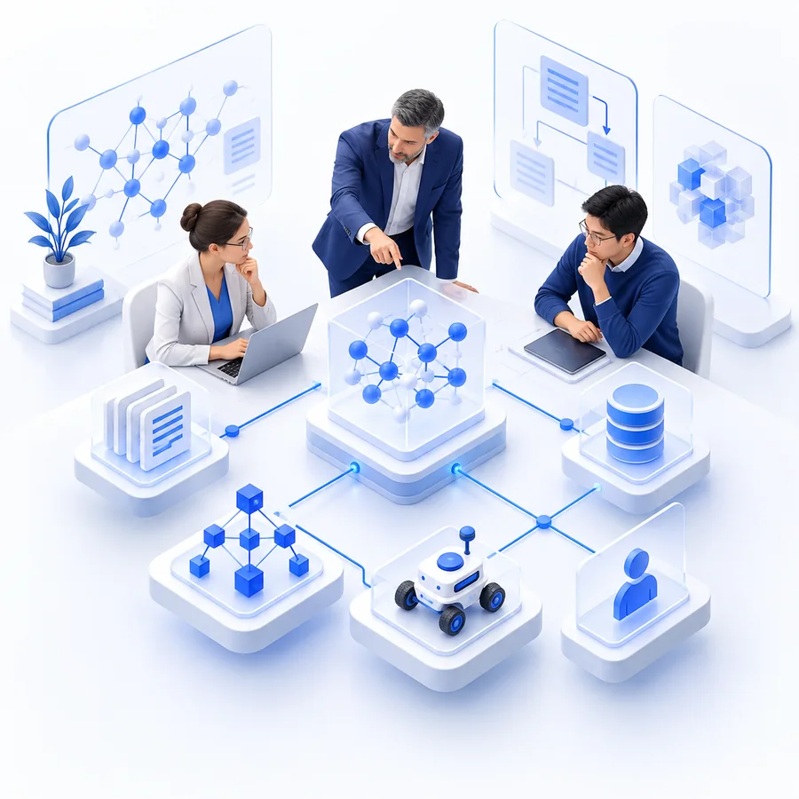 Investigadores estudian componentes conectados de un sistema de información inteligente
